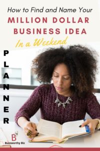 "How to Find and Name Your Million Dollar Business Idea in a weekend"